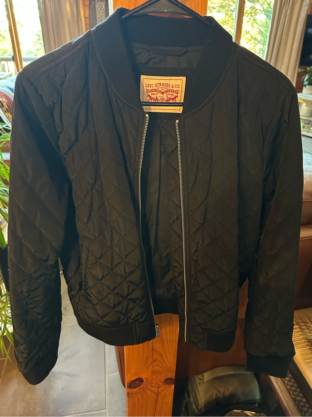 Levi's Black Quilted Bomber Jacket